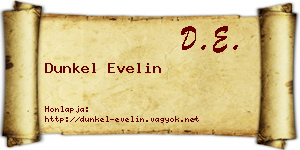 Dunkel Evelin névjegykártya
